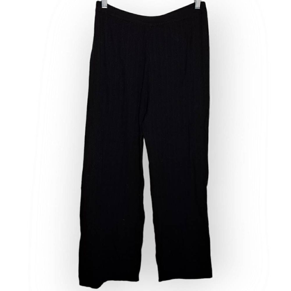 Mystree Ribbed Wide Leg Cropped Pants size Medium
